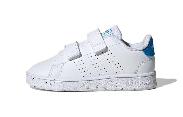 adidas Neo ADVANTAGE Advancourt Нескользящие Износостойкие Низкие Кеды для Скейтборда Бело-Синие Для Младенцев и Малышей GW6498
