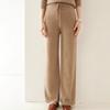 Women's High Waist Cashmere Wide-Leg Pants - Autumn/Winter Loose, Floor-Length, Straight-Leg Knitted Style