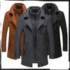 Men's Fashion Warm Autumn&Winter Jackets Trench Herrenmantel Coat for Men Double Collar Coat Jackets Woolen Jackets