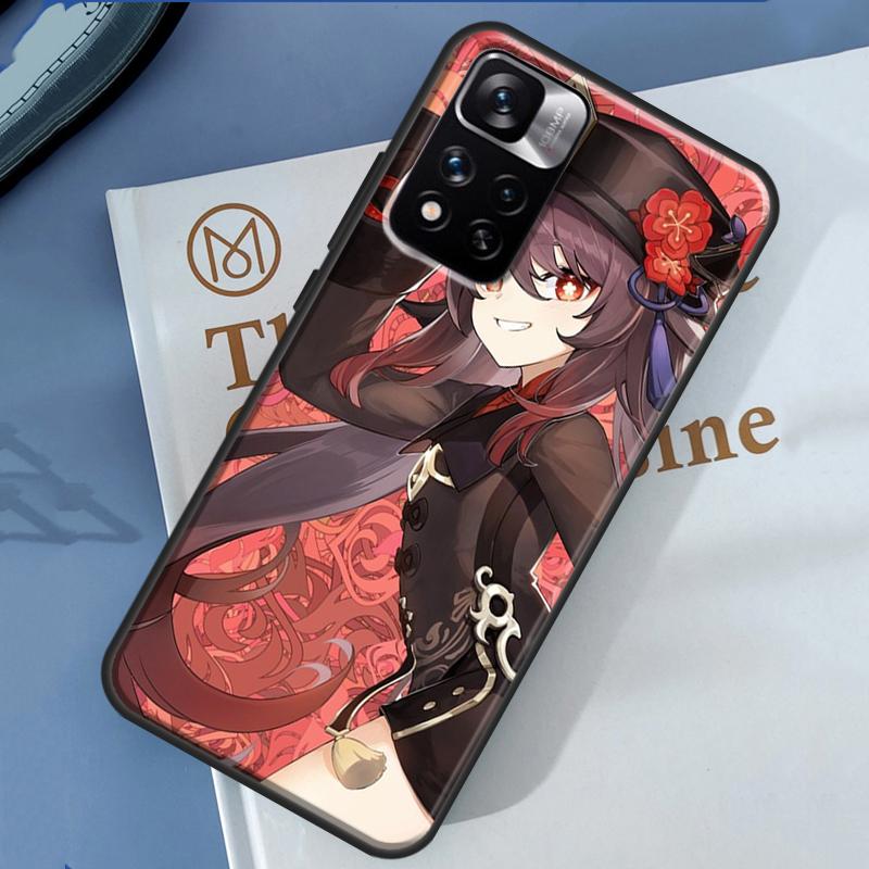 Мультяшный чехол Hu Tao Genshin Impact для Xiaomi Redmi Note 14 13 Pro 12 11 9 10 9S 10S 11S 12S Redmi 13C 10C 12C 14C