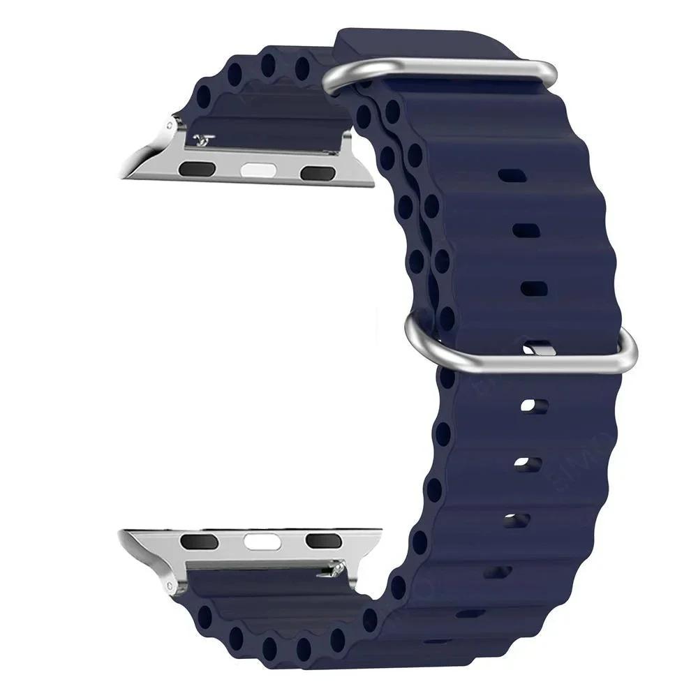 Классический ремешок для Apple watch ultra band 49 мм 44 мм 45 мм 41 мм 40 мм 38 мм 44 45 мм 1:1 оригинальный ремень Ocean, серия iWatch 9, 8, 7 se, ремешки
