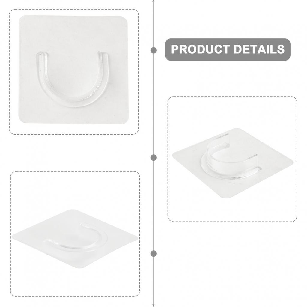 2× Shower Curtain Rod Holder Wall Mounted Shower Rods Holder Drill