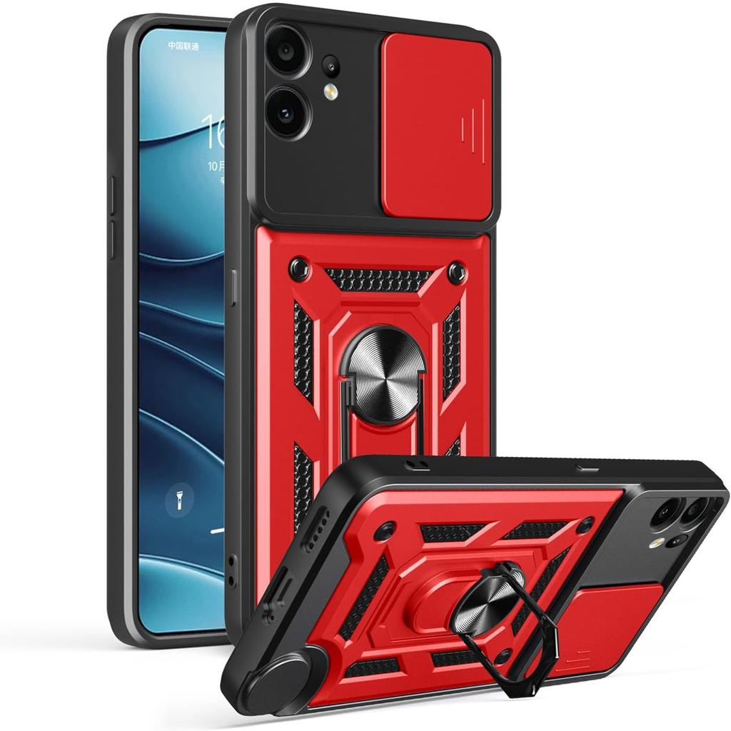 Чехол-подставка Armor для Nothing CMF Phone 2 Pro, защита объектива с кольцом, магнитный держатель, Coque Fundas Capa