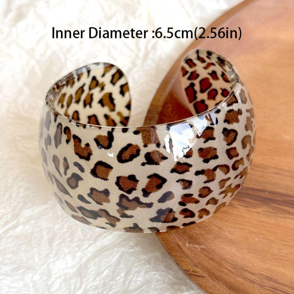 Fashionable Resin Bangle Temperament Exaggerated Bracelet Creative Wide Open Bangle Decoration