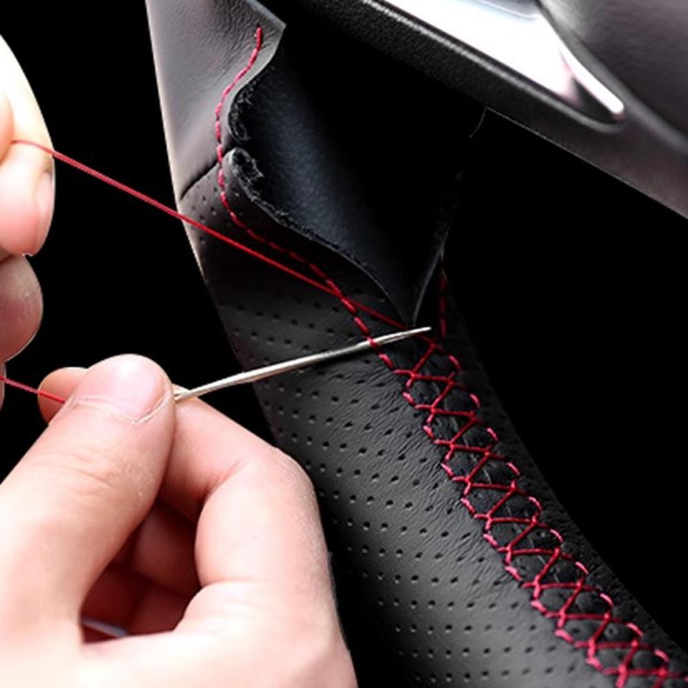 Car Steering Wheel Cover For VW Old Golf 5 (V) MK5 Polo Jetta Tiguan Sagitar Touran Leather Braid Customized Original DIY