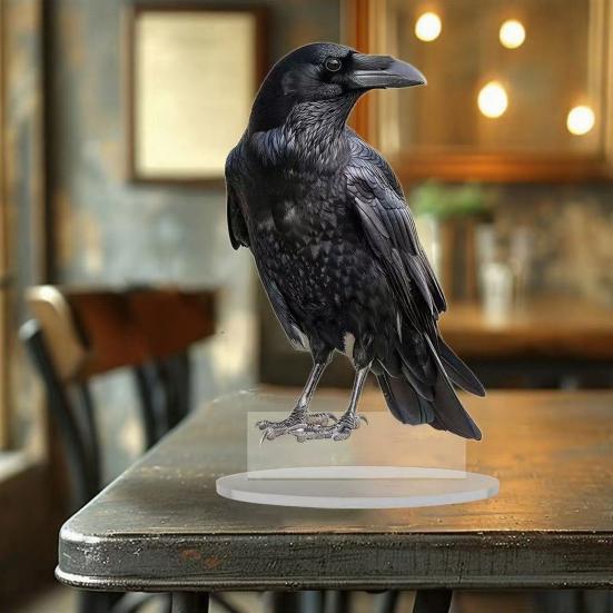 Акриловая настольная табличка 2D плоская Фея/Дерево/Сцена Рождества/Ворона Настольное украшение на Рождество Пасху для дома офиса полки столешницы