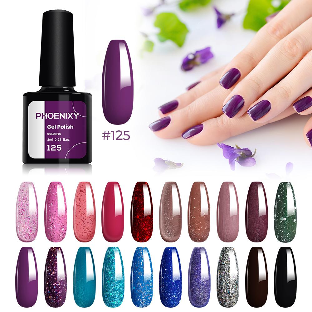 PHOENIXY, 20 шт., 8 мл/бутылка, набор гель-лаков для ногтей, замачиваемый УФ-гель, УФ-светодиодный лак для ногтей, маникюрный набор гелей для ногтей