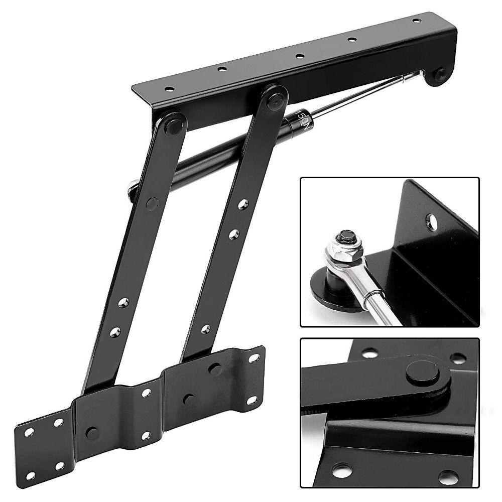 1 пара металлических гидравлических петель, практичные подъемники для крышек столов, фурнитура, петли для чайного журнального столика