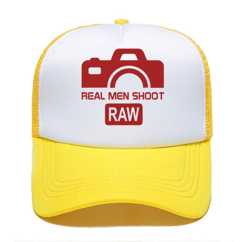 Настоящие летние кепки унисекс SHOOT RAW, сетчатые шапки для женщин унисекс, повседневные шапки, бейсболки в стиле хип-хоп, забавная кепка для фотографа с регулируемым козырьком