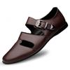 FashionMen's Sandals Summer Trend Business Oxford Non-slip Mens Casual Roman Genuine Leather Sandalias Men Beach Slippers Outdoor Shoes