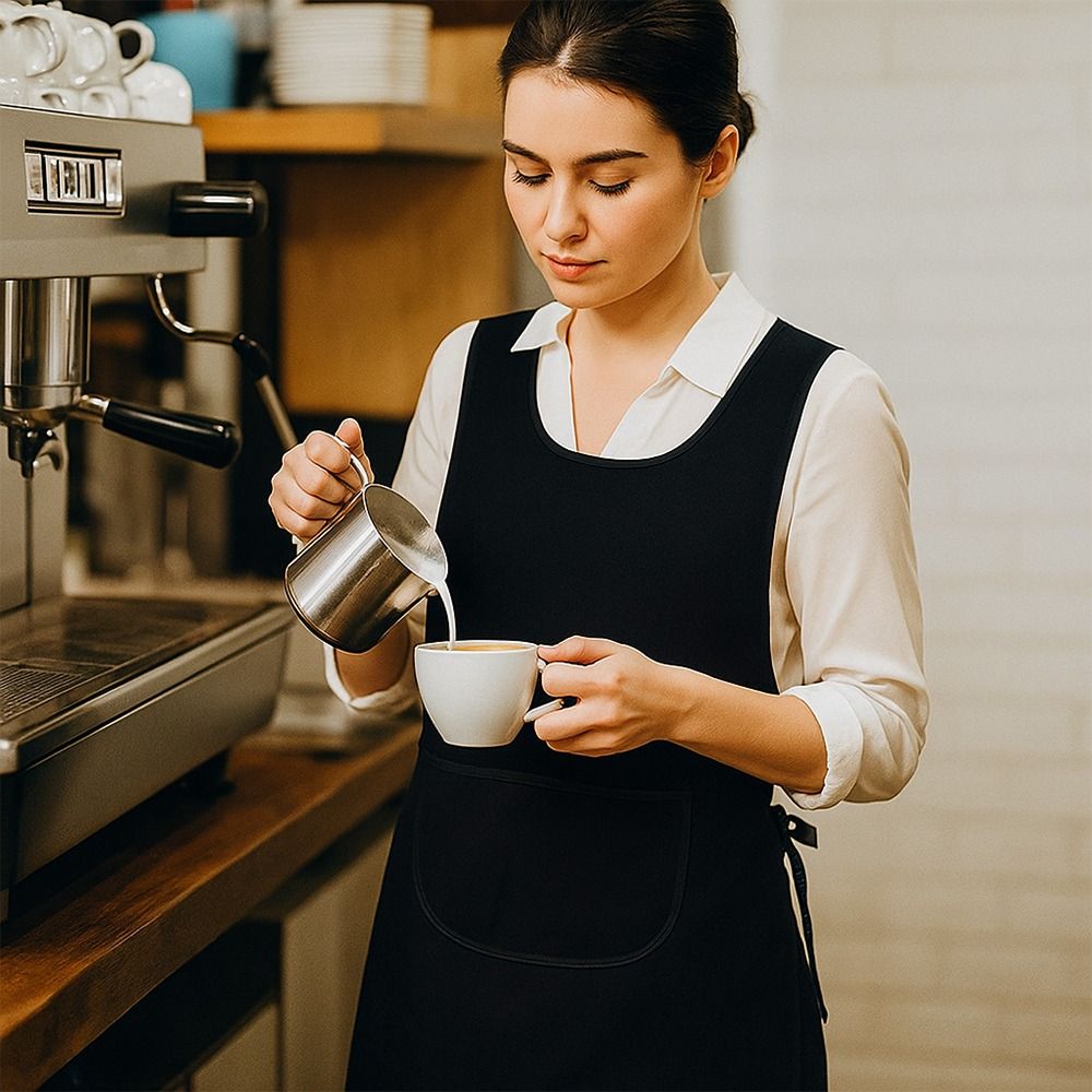 Водонепроницаемый бытовой фартук из канваса, кухонный фартук, стиль с нагрудником, комбинезон для выпечки, салонная парикмахерская