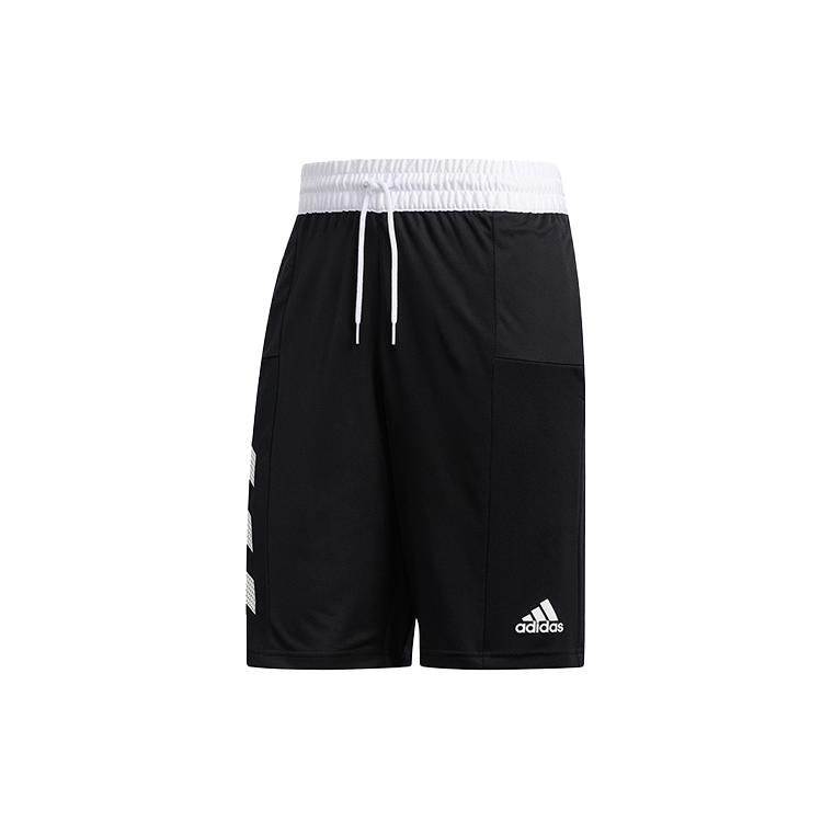 adidas Баскетбольные Шорты Мужские Черные Умеренные Прямого Кроя Штаны DX6656