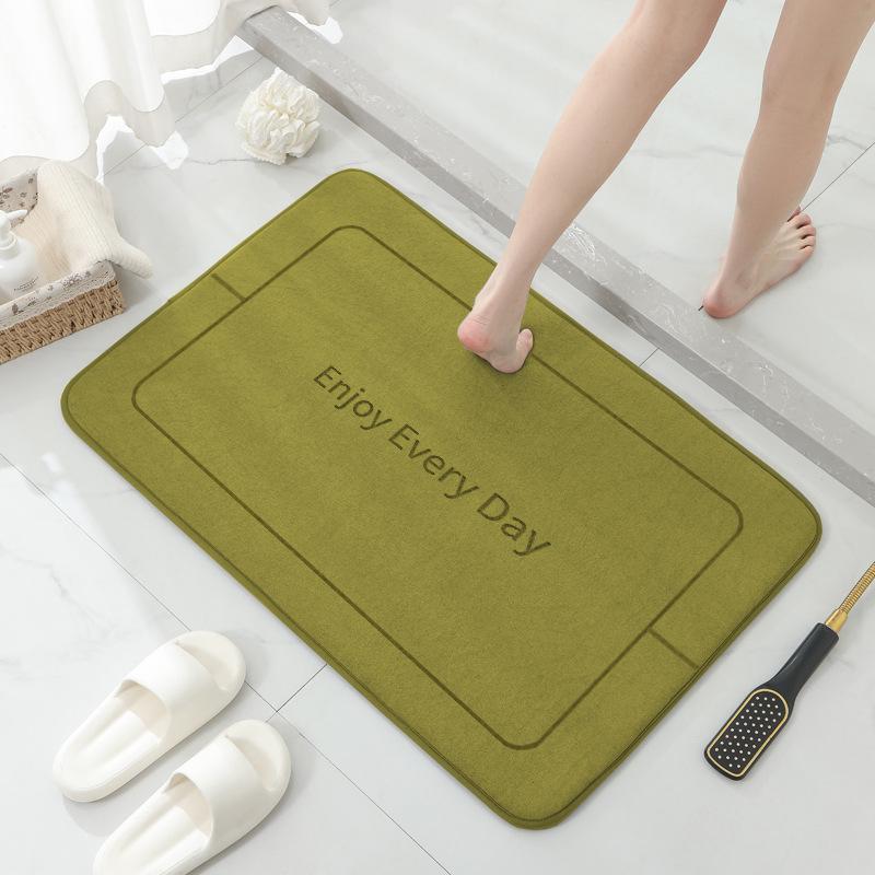 Absorbent Floor Mat Bathroom Door Mat Bathroom Non-slip Mat Household Quick-drying Foot Mat Door Mat