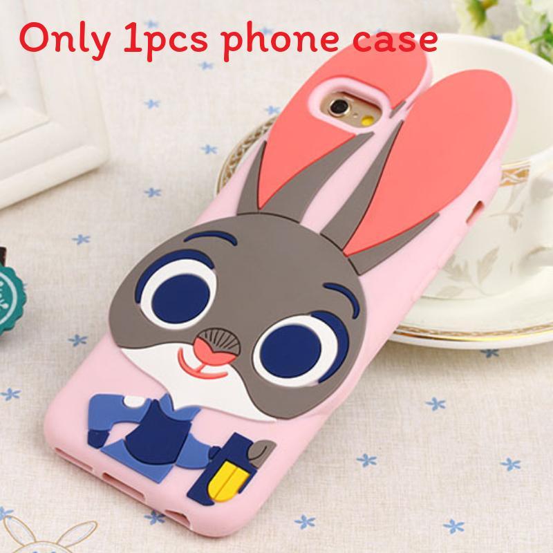 For Iphone 5 5s 6 6plus Zootopia Judy Hopps Nick Wilde Silicone Mobile Cover With Shockproof Features For Teen Gift