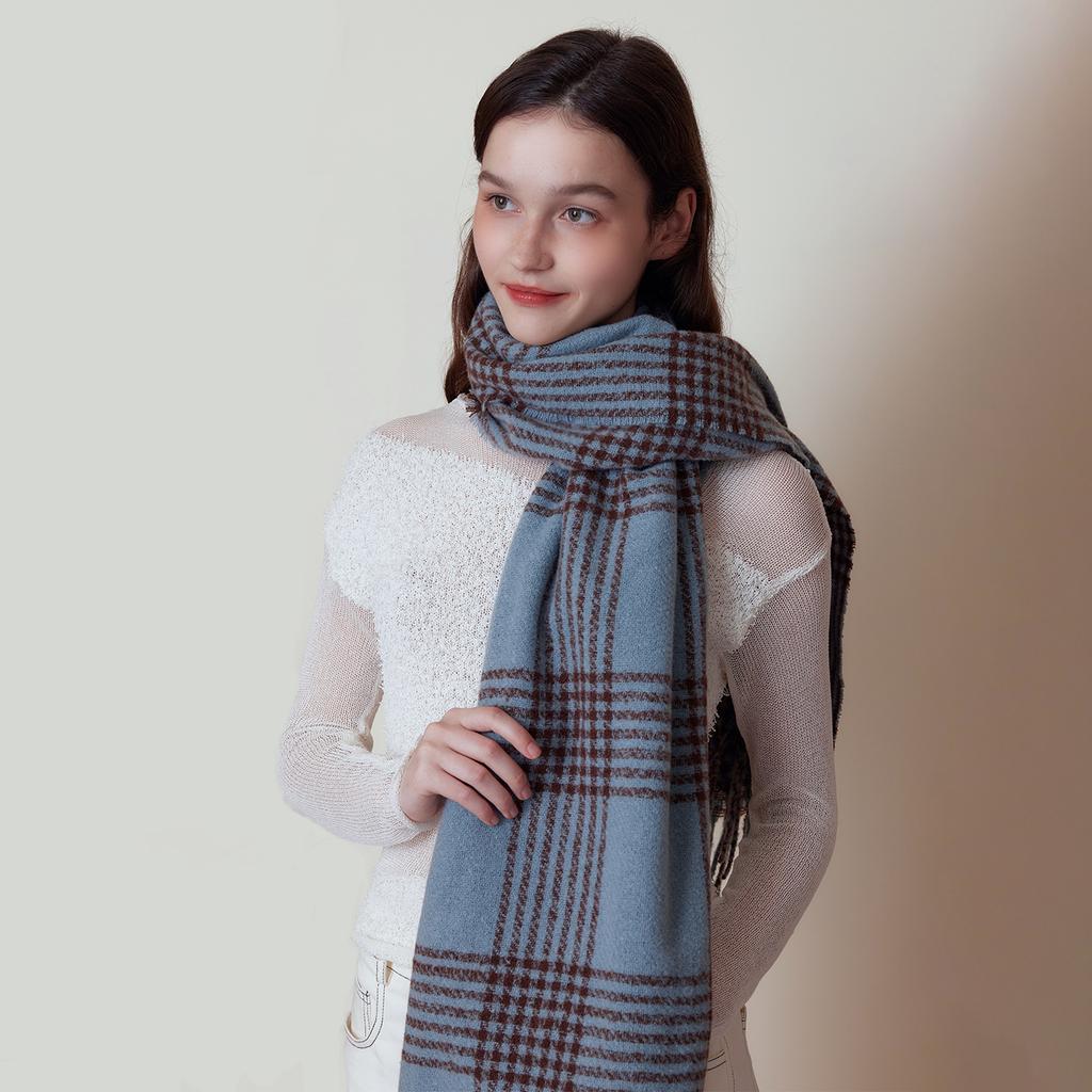 Ретро британский плед имитация кашемира шарф женская шаль осень и зима теплый шарф