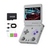 Anbernic RG34XXSP Flip Portable Game Foldable Retro Game Console with Linux Japanese Language Dual 3300mAh Gray Console, System, 3.4-inch Screen,