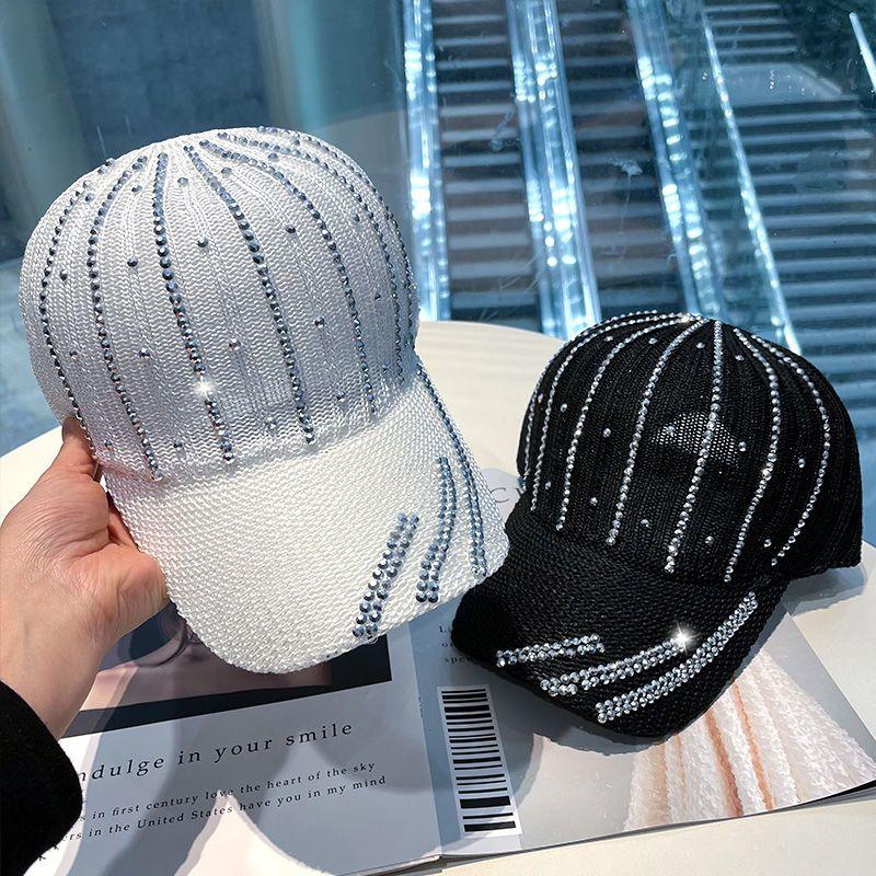 Гламурная бейсболка со стразами — роскошное мерцание для стиля и защиты от солнца, дышащая, трикотажная мягкость — универсальная повседневная одежда