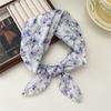 Cotton And Linen Small Square Scarf Silk Scarf Women'S Spring And Autumn New Style Artistic And Versatile Fashionable Temperament Headband Scarf