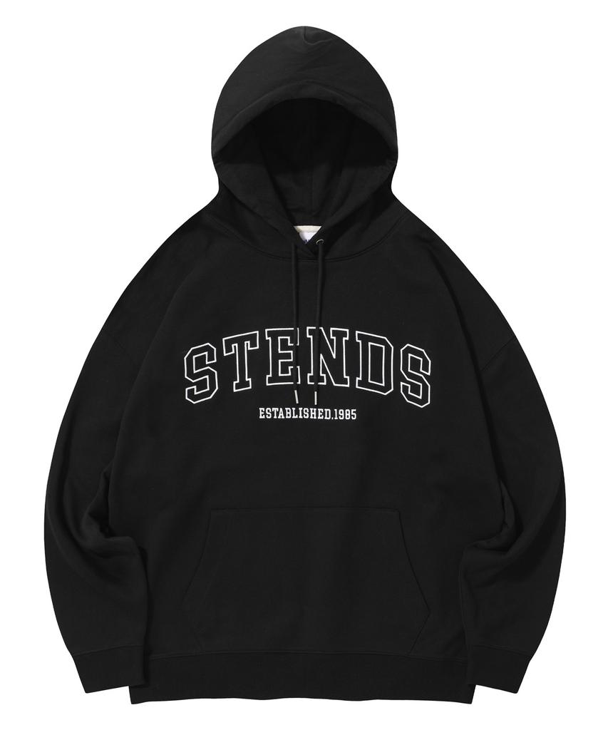 [M~4XL] Оригинальная толстовка с логотипом-штрихом_Черная