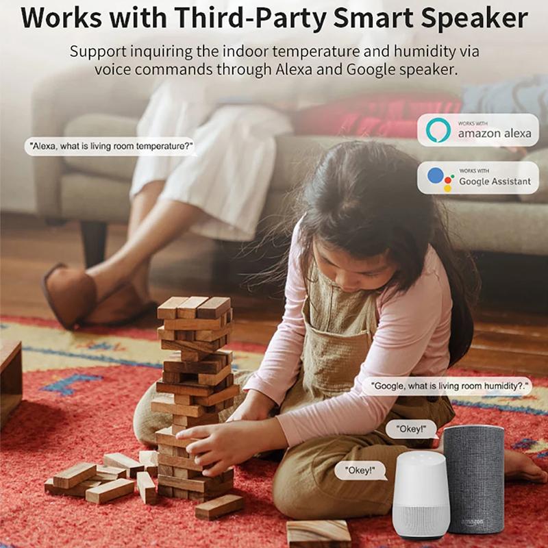 Tuya Zigbee WiFi Датчик температуры и влажности Приложение Удаленный монитор для умного дома var SmartLife WorkWith Alexa Google Assistant