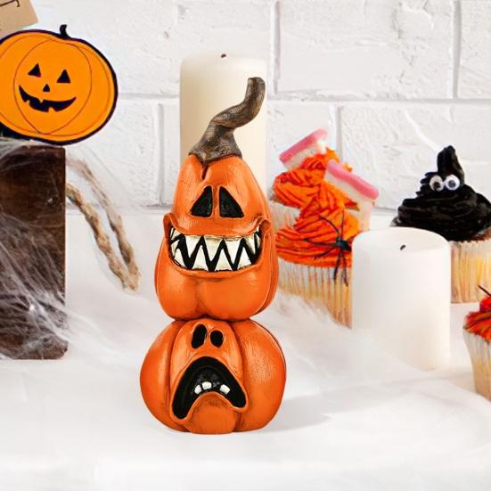 Halloween Ornaments Resin Black Cat Pumpkin Witch Ghost Miniature Figurines Indoor Outdoor Decorations for Home Patio Garden