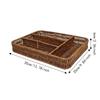 Anti-Slip Plastic Woven Storage Basket Rectangular Cutlery Organizer  Spoons