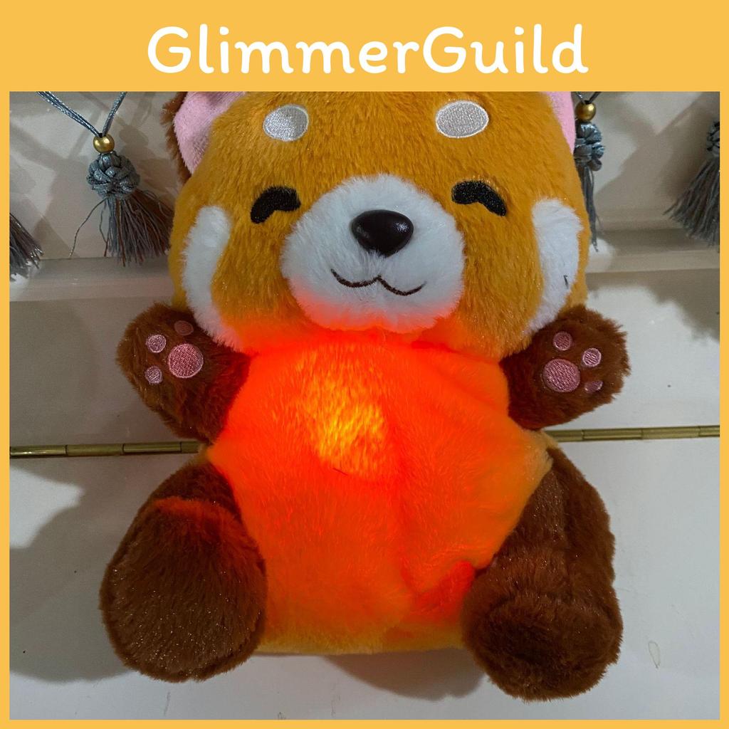 Дышащая плюшевая игрушка енот со светящимся звуком для раннего образования и декора детской комнаты