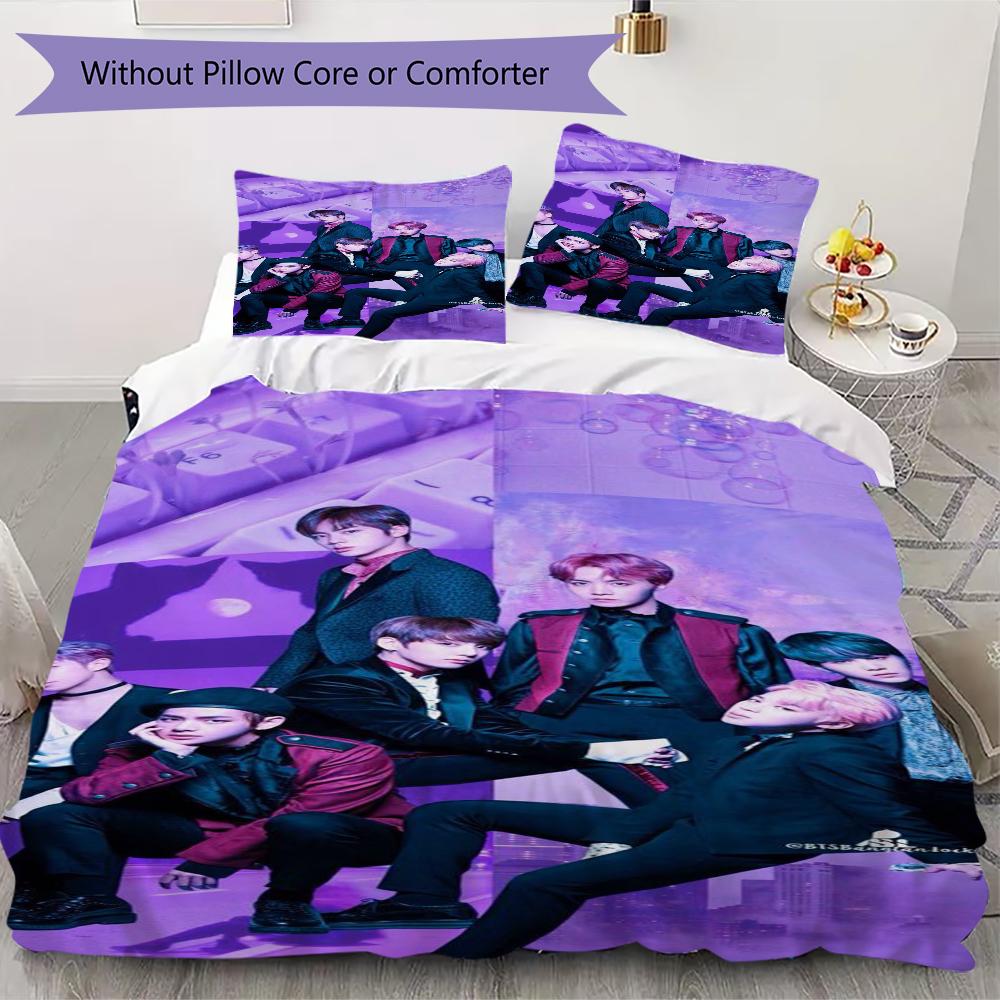 Bts Chic Fashion Group Portrait Bedding Without Core 1 Duvet Cover 2 Pillowcase Without Core Soft And Comfortable Duvet Cover And Pillowcase