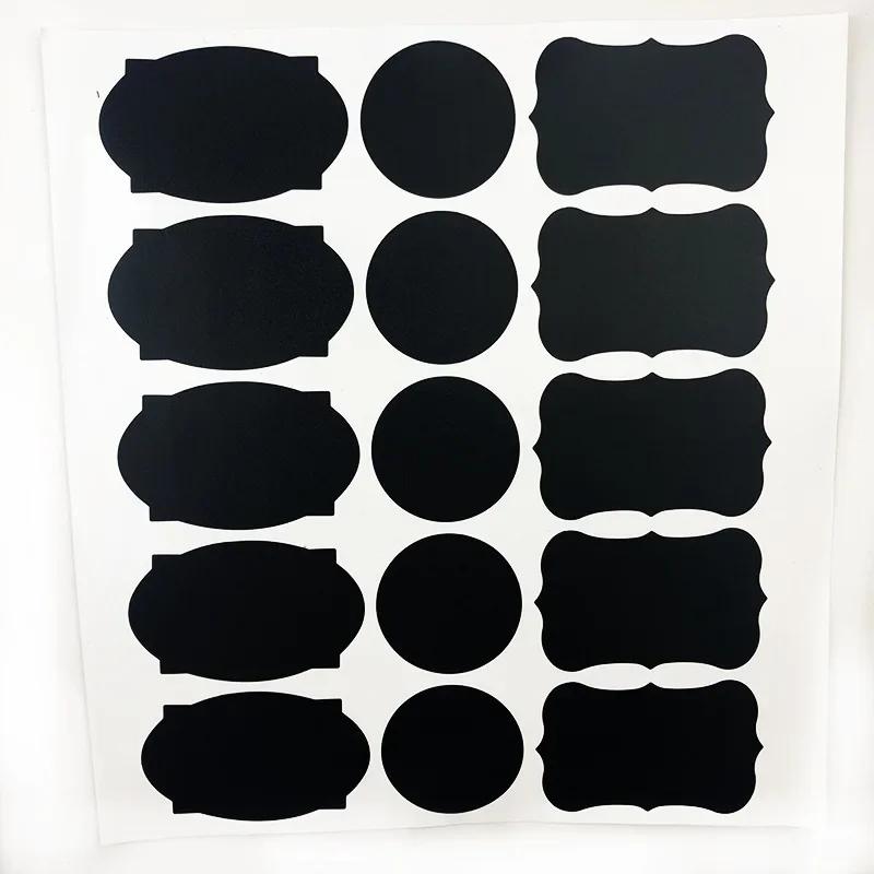 1PCS Blackboard Stickers Waterproof Chalkboard Kitchen Spice Label Sticker Home Jars Bottles Tags Blackboard Labels White Marker