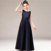 Long Dress for Kids Piano Formal Plain Junior High [LIANFOR] Girls, Recital, Children's Dress, Satin, Elegant, Junior, School, Invitation, Concert,