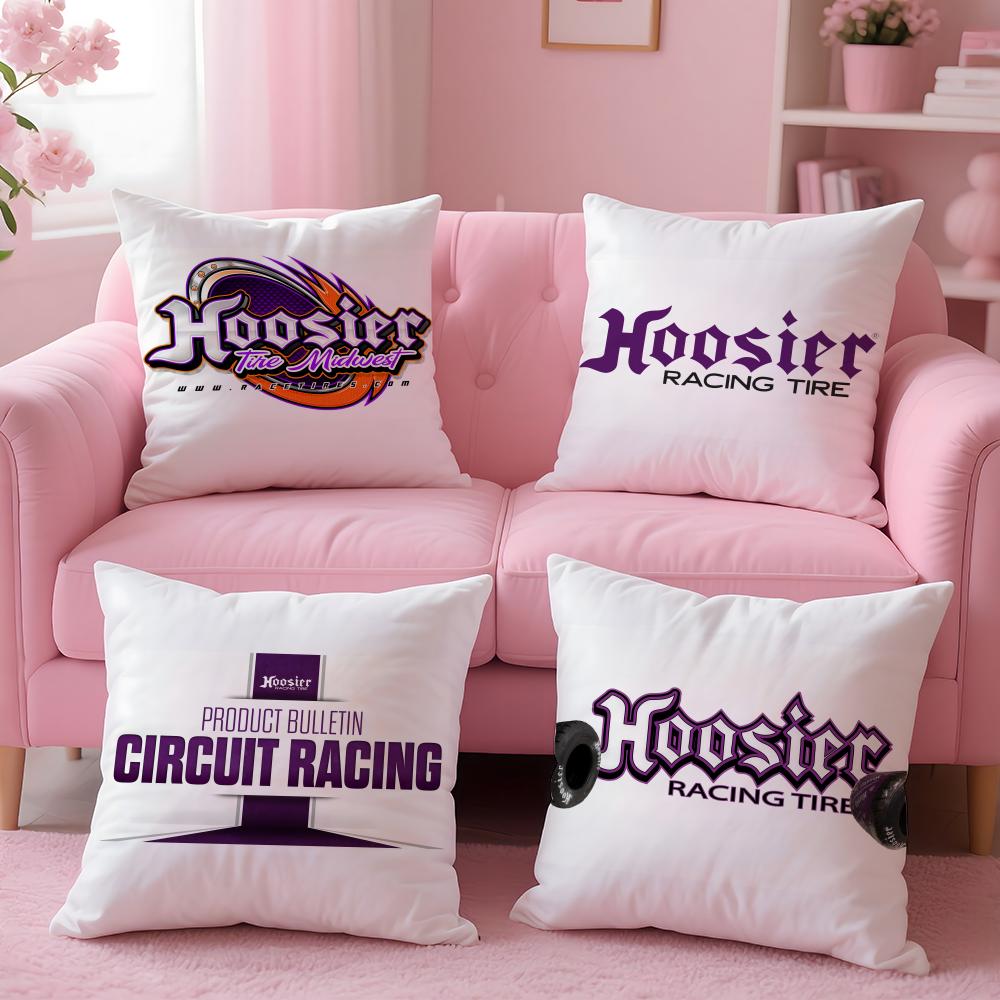 H-Hoosier Racing Декоративная наволочка Плюшевая ткань Мягкая Двусторонняя печать Невидимая молния Наволочка для подушки на диван Домашний декор