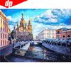 Diamond Embroidery Castle Landscape Full Round 5D DIY Diamond Painting Cross Stitch