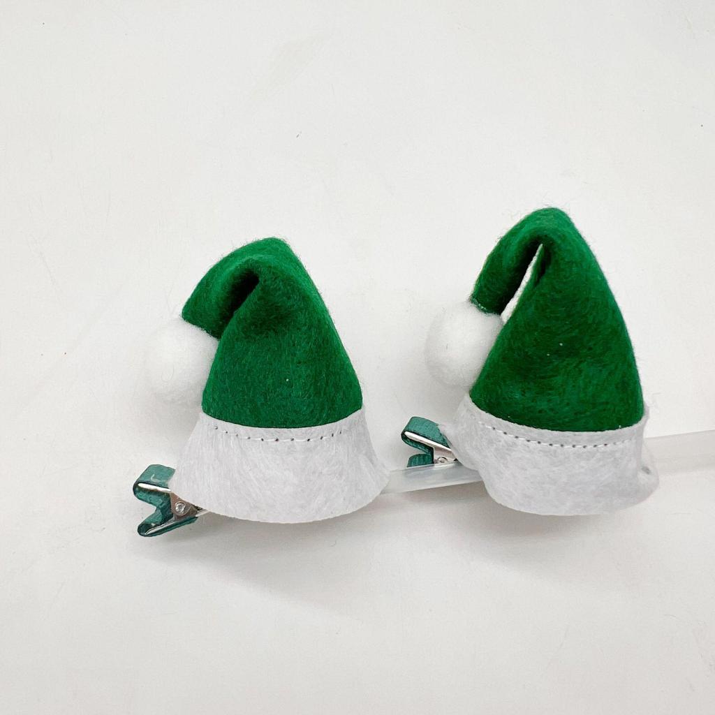 Плюшевая рождественская шляпа-заколка для праздничного декора и подарков