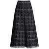Осень-зима трикотажные юбки А-силуэта женские клетчатые юбки средней длины с кисточками корейская мода женские фалды