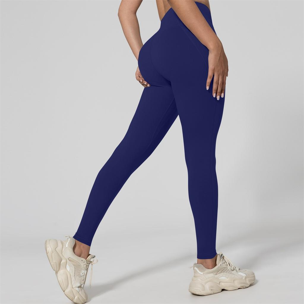 Women's Fashion Solid Color Yoga Pants High Waisted Skinny Sweatpants Fitness Pants