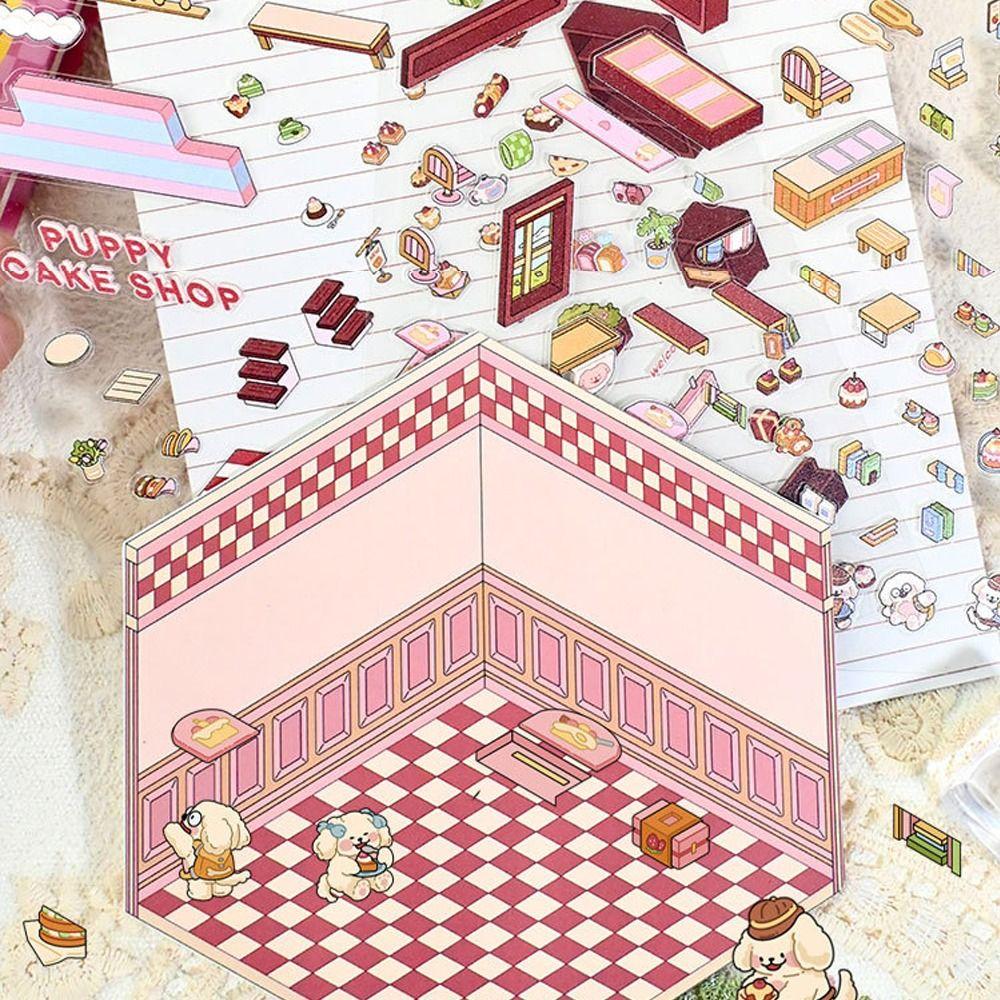 DIY Accessories Visual Stacking Sticker Decorative Miniature Scene Stickers  Christmas Gift