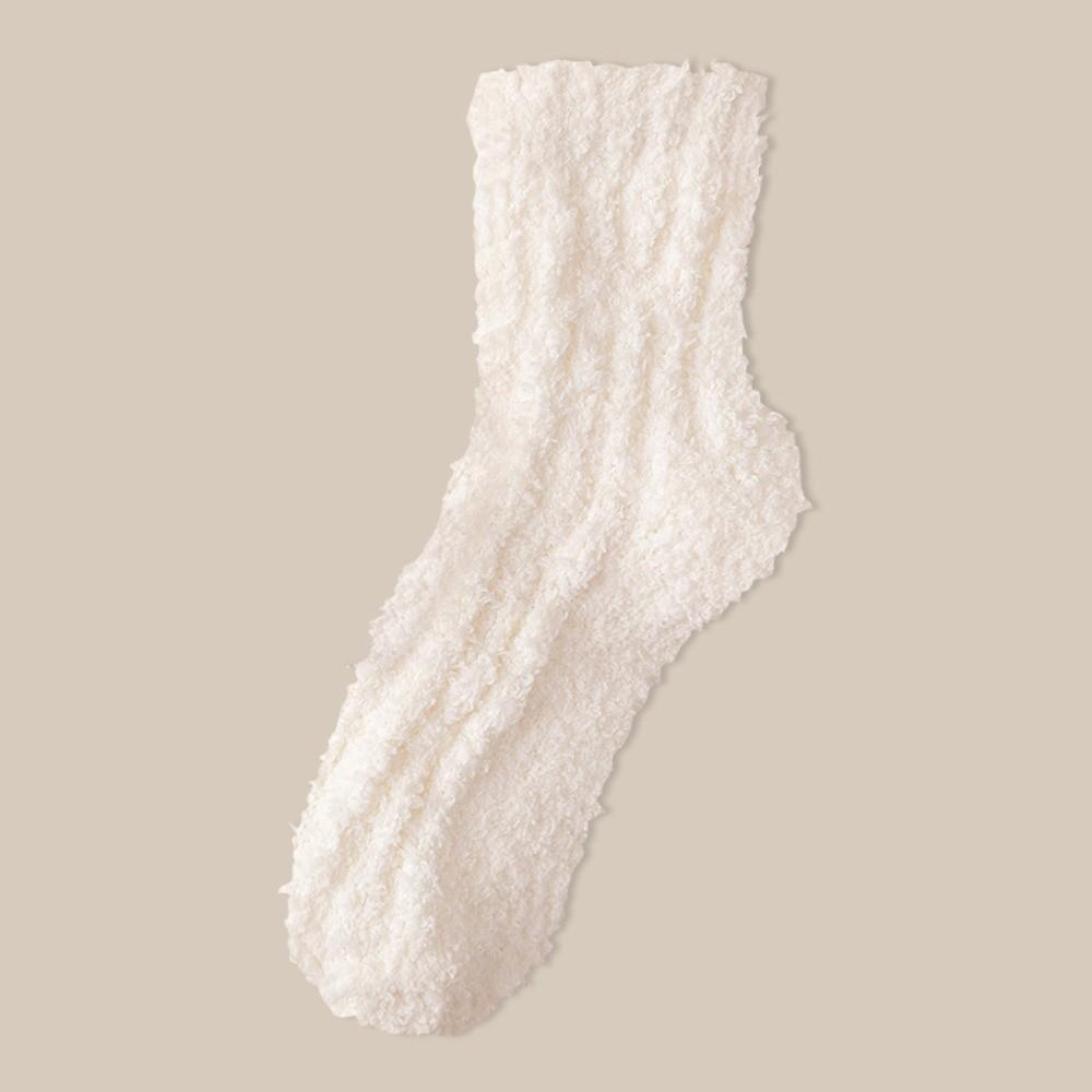 1/4 Pairs Winter Coral Velvet Socks Warm Floor Socks Soft Cotton Socks Sleep Socks
