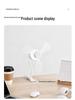 Universal Clip-On Desk Fan with LED Light, Wide Voltage, Multiple Plug Options, 1.2m Cable