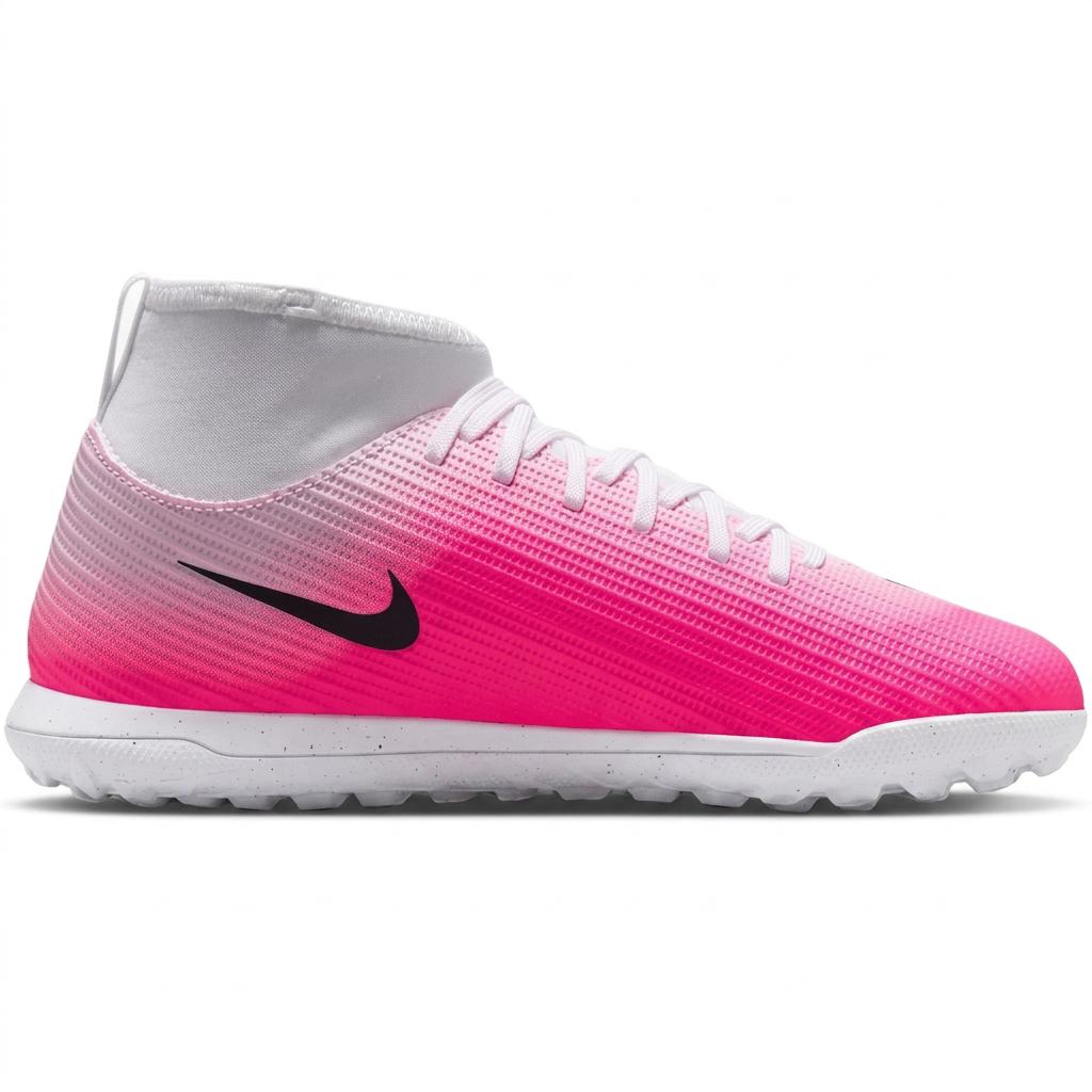 Nike Mercurial Superfly 11 Jr. Клубные TF GS Удобная посадка Высокие Детские Футбольные Бутсы Унисекс Кроссовки Розово-Белые IQ2321-900