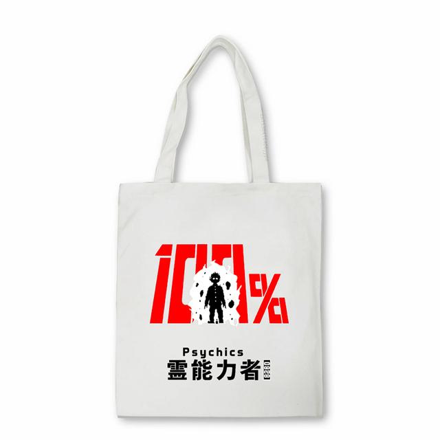 Mob Psycho 100 аниме сумка-шоппер многоразовая студенческая сумка для книг модная холщовая сумка сумки большой вместимости сумки Shigeo Kageyama