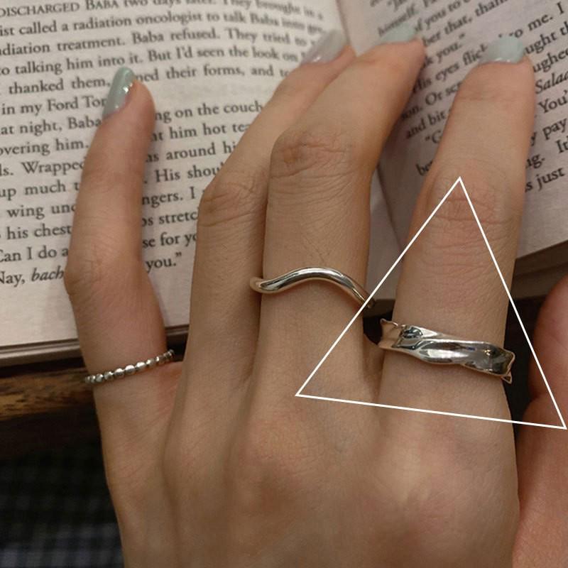 Корейское минималистичное кольцо-цепочка из стерлингового серебра 925 пробы для женщин