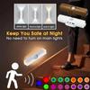Magnetic Motion Sensor Night Light Rechargeable Smart RGB Gradient Wall Lamp for Bedroom Bathroom Closet Garden