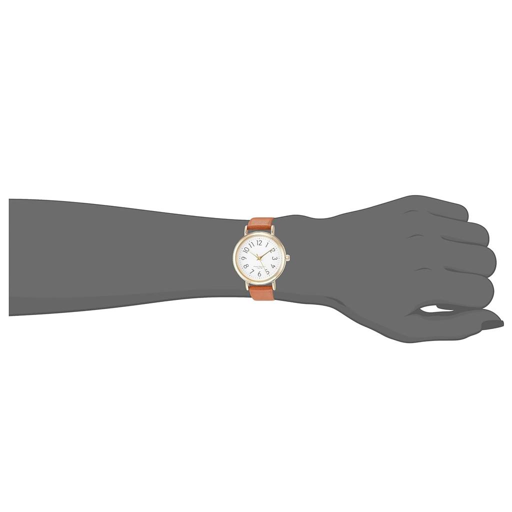 Аналоговый большой водонепроницаемый кожаный ремешок Pluy коричневый [Fieldwork] ST245Z-3 женский