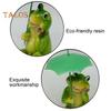 Frog Garden Statue Resin Frog Figurine with Umbrella Yard Ornament Outdoor Frog Sculpture Decor for Garden Patio
