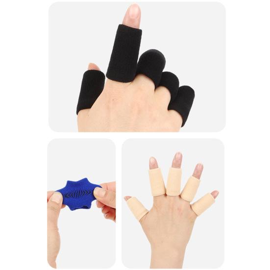 10Pcs Sports Finger Sleeves Arthritis Pain Relief Compression Finger Brace Splint Basketball Volleyball