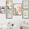 Модные абстрактные женские лица Холст Картина Матисс Плакаты Линия Рисунок Плакат и принты Красочные девушки Настенные художественные фотографии Декор