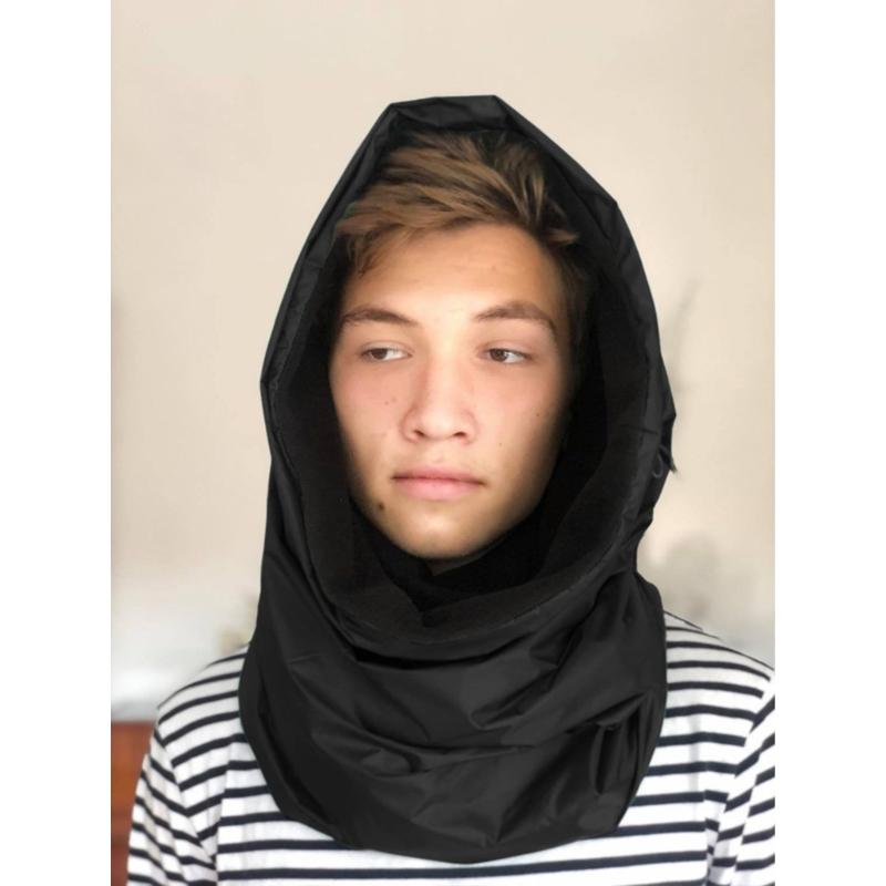 Взрослый хлопковый платок для улицы, зимний теплый стеганый головной убор, шаль с капюшоном, ветрозащитная шапка-пуховик, унисекс, повседневный головной убор