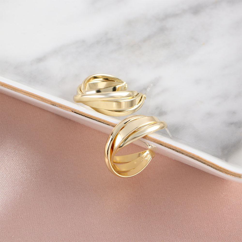 Модные круглые серьги, модные украшения, корейский стиль, женские серьги-кольца с пряжкой, серьги-кресты