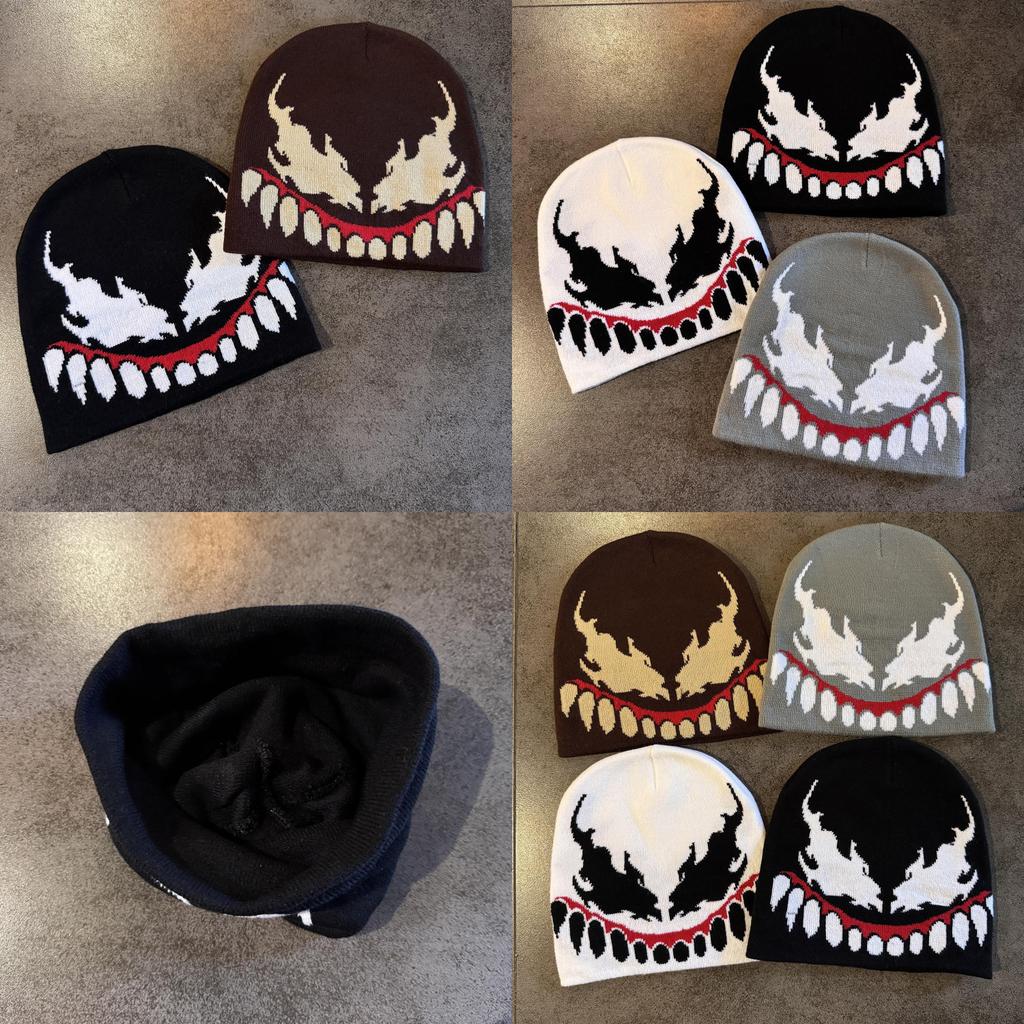 Venom Модная вязаная шапка Повседневная уличная одежда из акрилового материала для тепла осенью и зимой