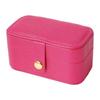 Mini Jewelry Storage Box PU Leather Jewelry Display Case Simple Ring Necklace Case  Travel
